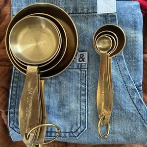 Gold Measuring Cups and Spoons Set